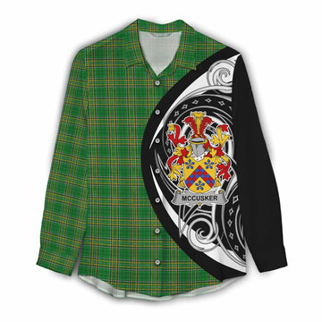 McCusker Irish Clan Women's Casual Shirt Celtic Circle Style Female - Tartan Vibes Clothing