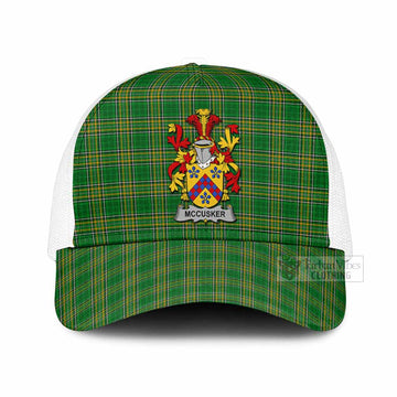 McCusker Irish Coat of Arms Tartan Mesh Trucker Cap