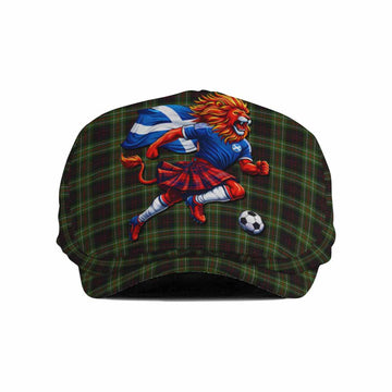 Mcdermott Scotland Football Tartan Flat Cap, Jeff Cap Lion Mascot Go Scottish