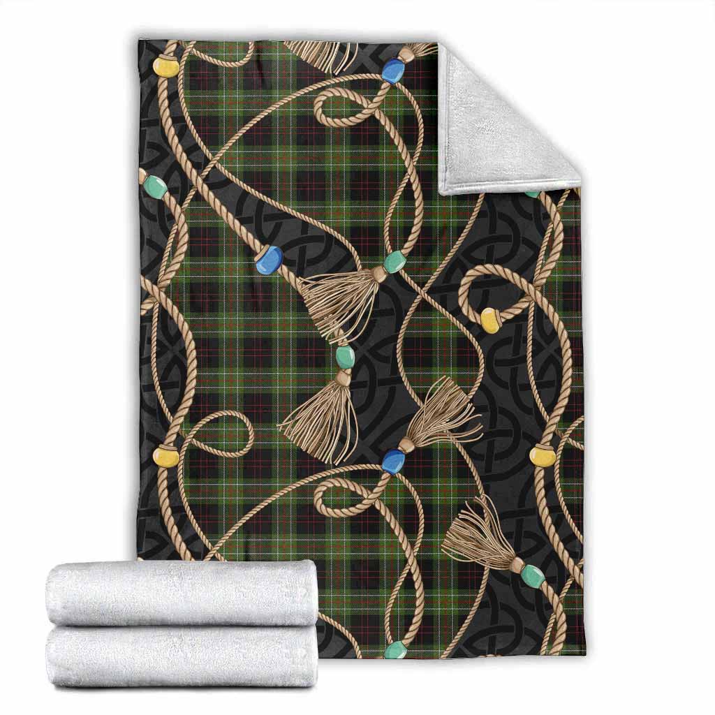 Mcdermott Scottish Tartan Twisted Ropes Stylized Blanket X-Large 59 x 79 inches 150 x 200 cm - Tartan Vibes Clothing