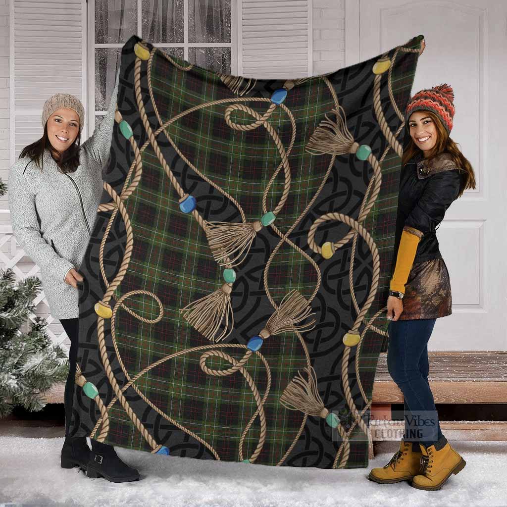 Mcdermott Scottish Tartan Twisted Ropes Stylized Blanket - Tartan Vibes Clothing
