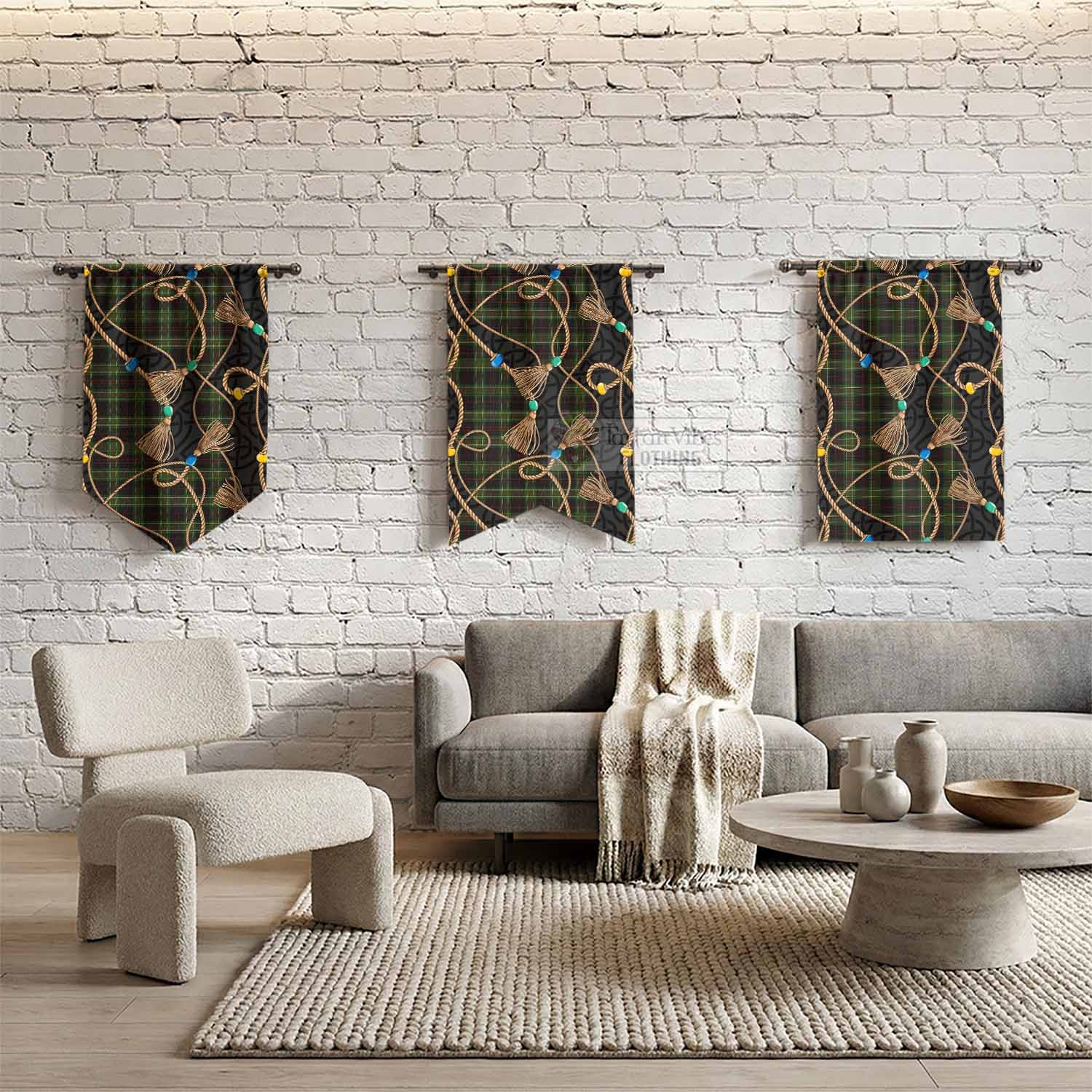Mcdermott Scottish Tartan Twisted Ropes Stylized Gonfalon - Tartan Vibes Clothing