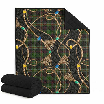 Mcdermott Scottish Tartan Twisted Ropes Stylized Premium Quilt Super King Quilt 91" x 110" - Tartan Vibes Clothing