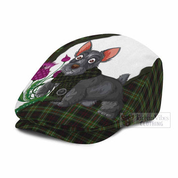 Mcdermott Scottish Terrier Tartan Flat Cap, Jeff Cap Thistle Heritage Art - Tartan Vibes Clothing