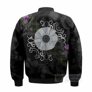 Mcdermott Tartan Bomber Jacket Jacobite White Rose - Tartan Vibes Clothing