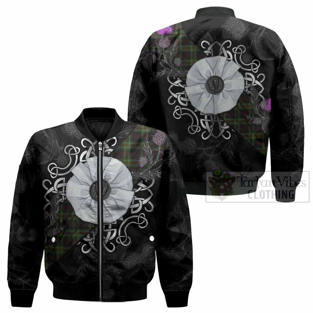 Mcdermott Tartan Bomber Jacket Jacobite White Rose - Tartan Vibes Clothing