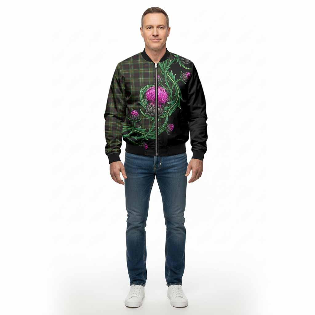 Mcdermott Tartan Bomber Jacket Resilient Scottish Thistle - Tartan Vibes Clothing