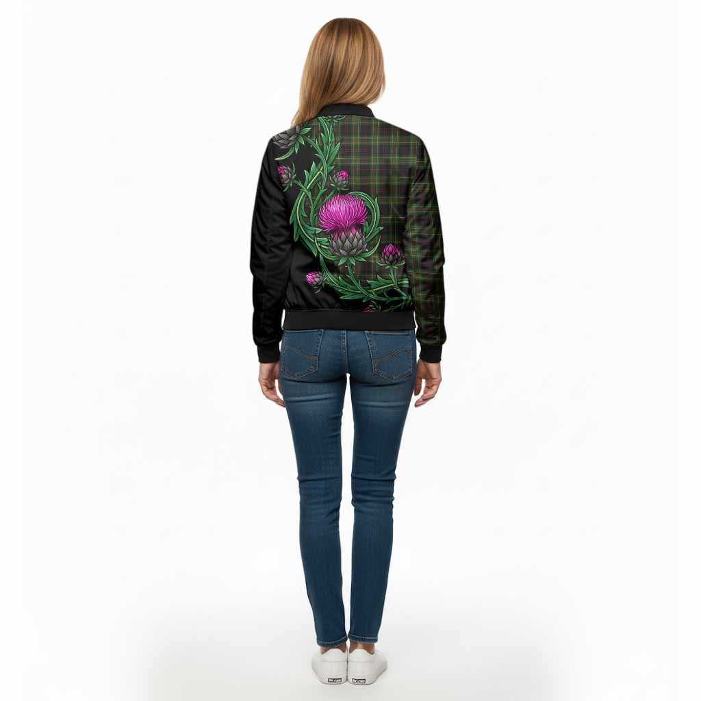 Mcdermott Tartan Bomber Jacket Resilient Scottish Thistle - Tartan Vibes Clothing