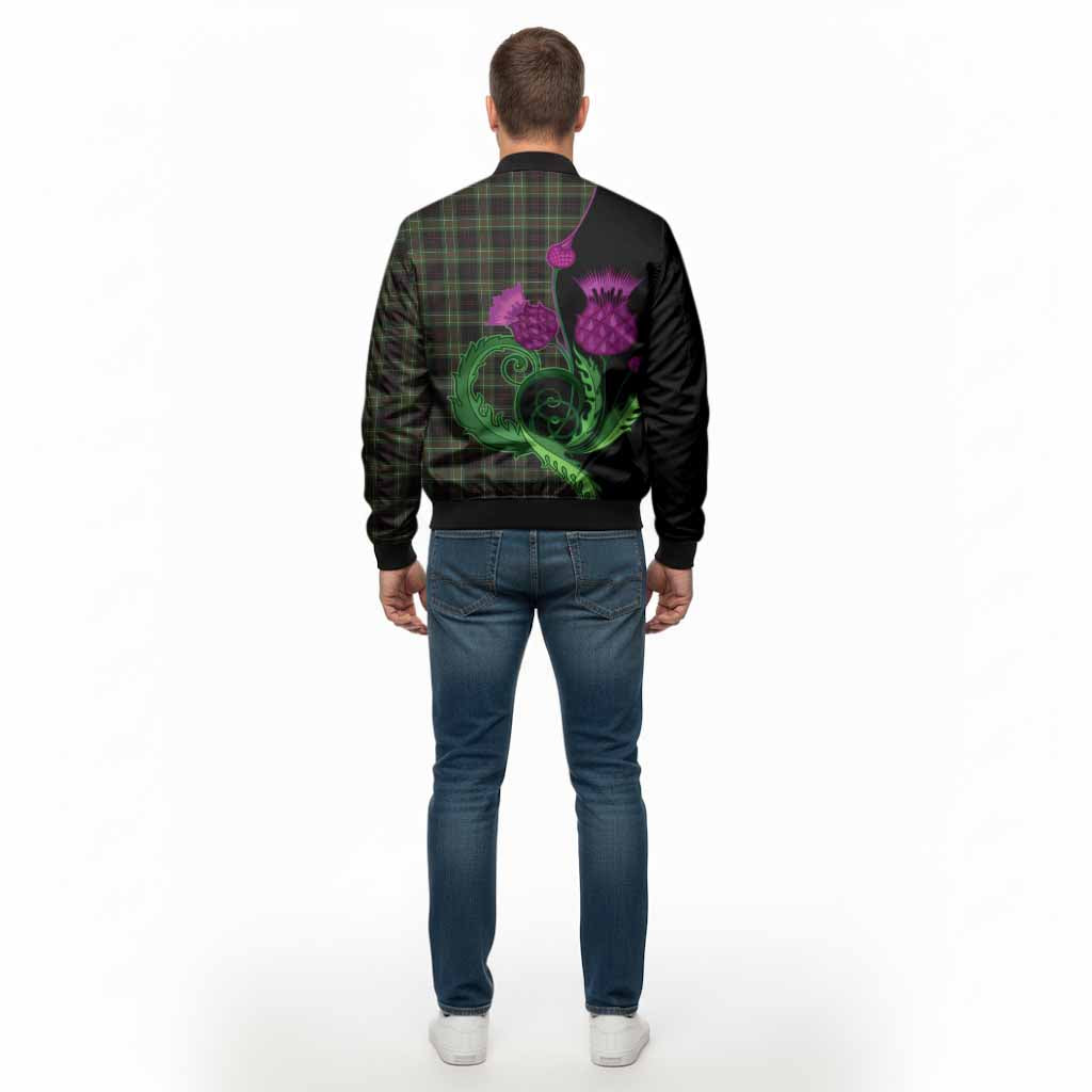 Mcdermott Tartan Bomber Jacket Traditional Scottish Thistle - Tartan Vibes Clothing