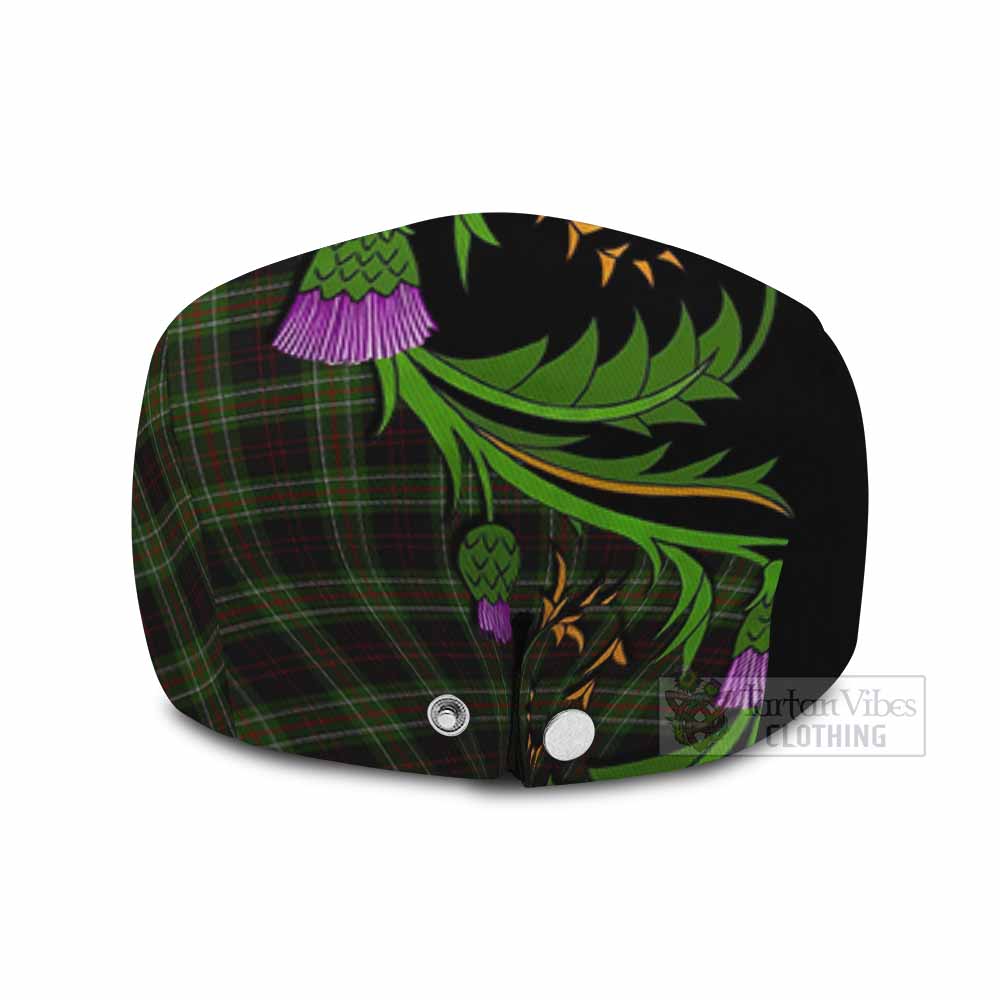 Mcdermott Tartan Flat Cap, Jeff Cap Scottish Thistle Pride Heritage Art