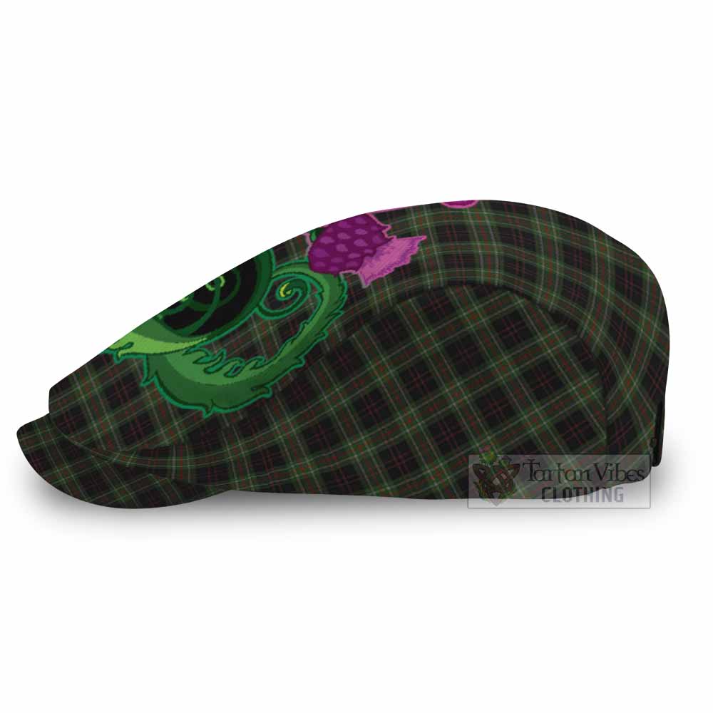 Mcdermott Tartan Flat Cap, Jeff Cap Traditional Scottish Thistle