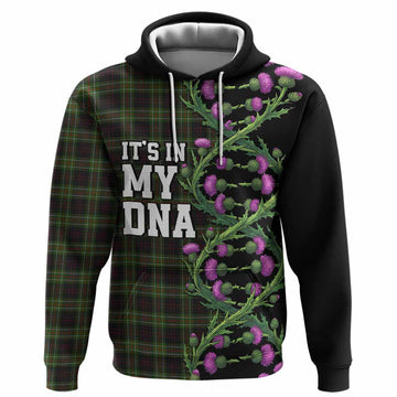 Mcdermott Tartan Hoodie Scottish Identity Thistle Flower DNA Strand Art