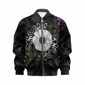 Mcdermott Tartan Kid Bomber Jacket Jacobite White Rose Kid XS - Tartan Vibes Clothing
