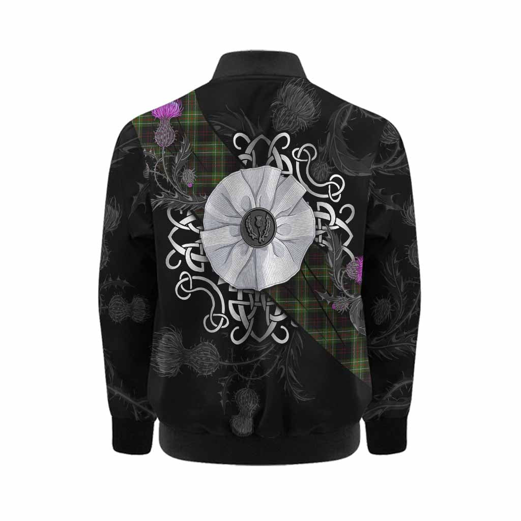 Mcdermott Tartan Kid Bomber Jacket Jacobite White Rose Kid - Tartan Vibes Clothing