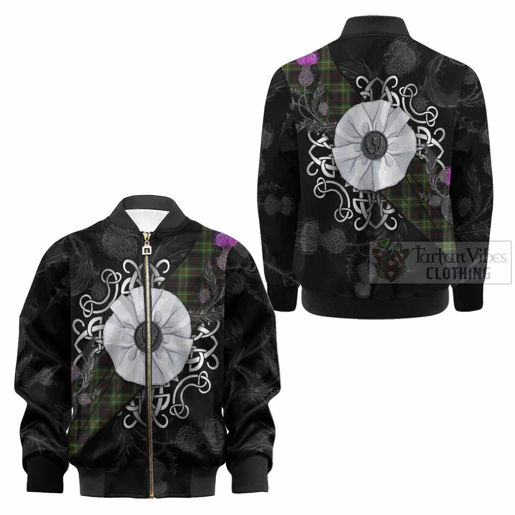 Mcdermott Tartan Kid Bomber Jacket Jacobite White Rose - Tartan Vibes Clothing