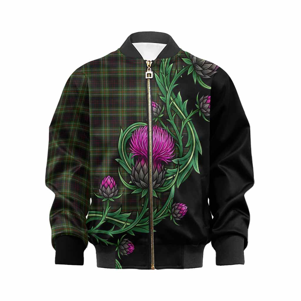 Mcdermott Tartan Kid Bomber Jacket Resilient Scottish Thistle Kid XS - Tartan Vibes Clothing