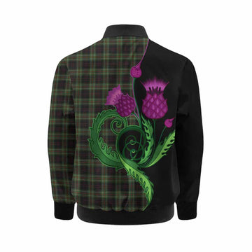 Mcdermott Tartan Kid Bomber Jacket Traditional Scottish Thistle Kid - Tartan Vibes Clothing