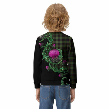 Mcdermott Tartan Kid Knitted Sweatshirt Resilient Scottish Thistle - Tartan Vibes Clothing