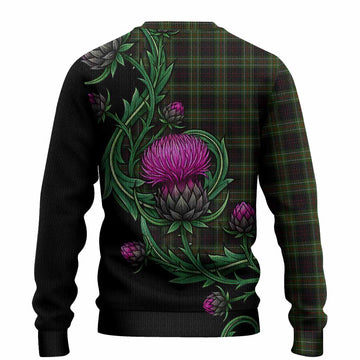 Mcdermott Tartan Knitted Sweater Resilient Scottish Thistle