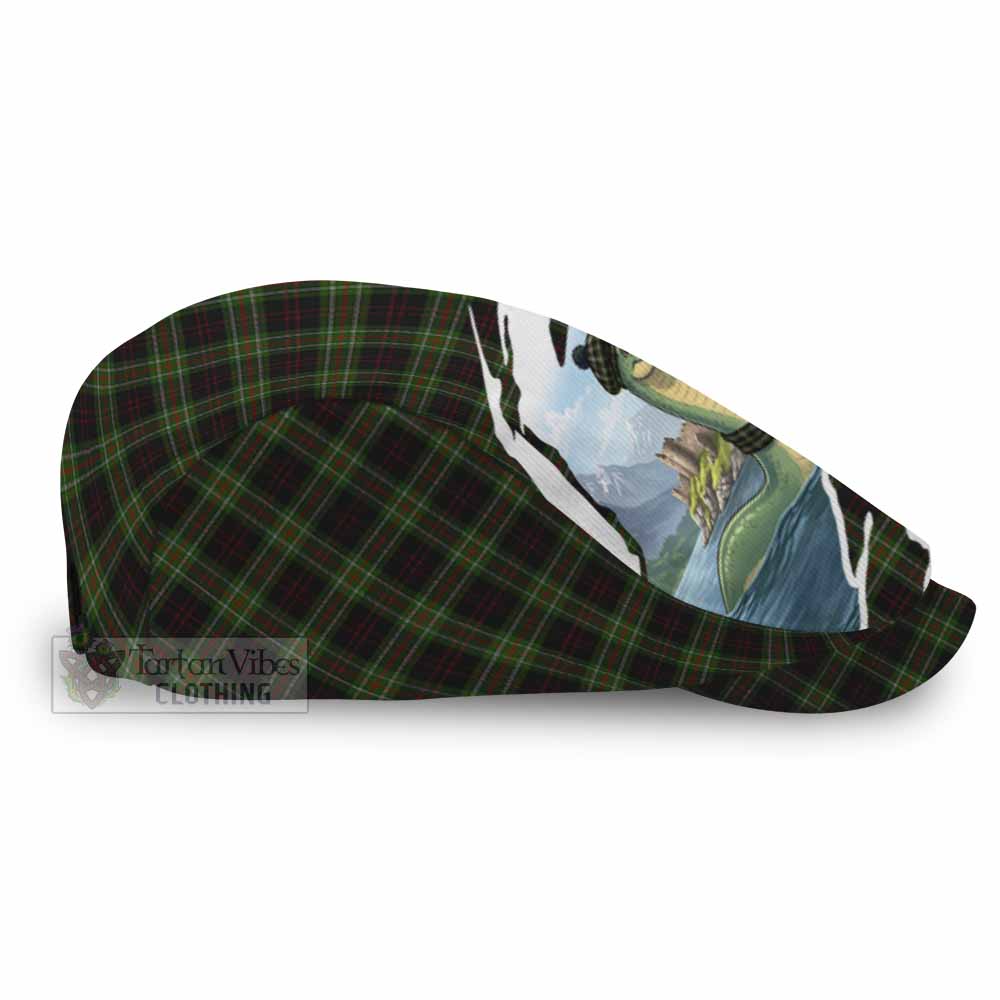 Mcdermott Tartan Loch Ness Monster Scottish Heritage Art Flat Cap, Jeff Cap