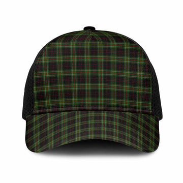 Mcdermott Tartan Mesh Trucker Cap One Size (Adjustable) Black - Tartan Vibes Clothing