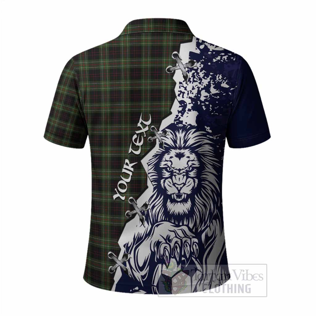 Mcdermott Tartan Scottish Polo Shirt Angry Lion With Soccer Ball Style