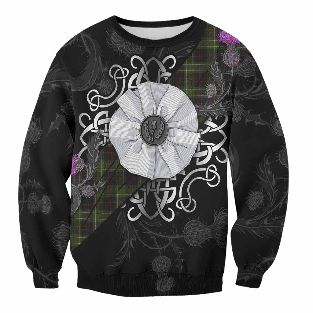 Mcdermott Tartan Sweatshirt Jacobite White Rose Unisex - Tartan Vibes Clothing