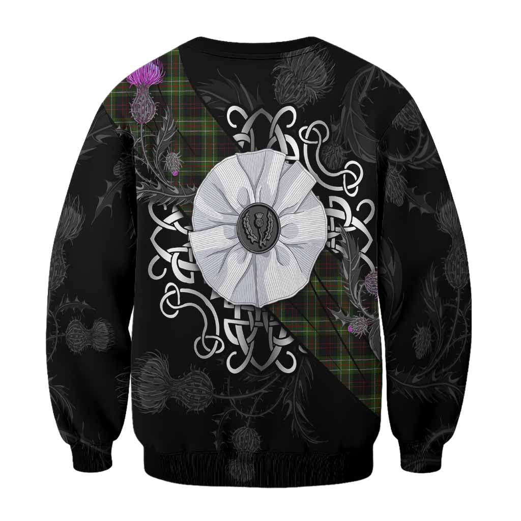 Mcdermott Tartan Sweatshirt Jacobite White Rose - Tartan Vibes Clothing