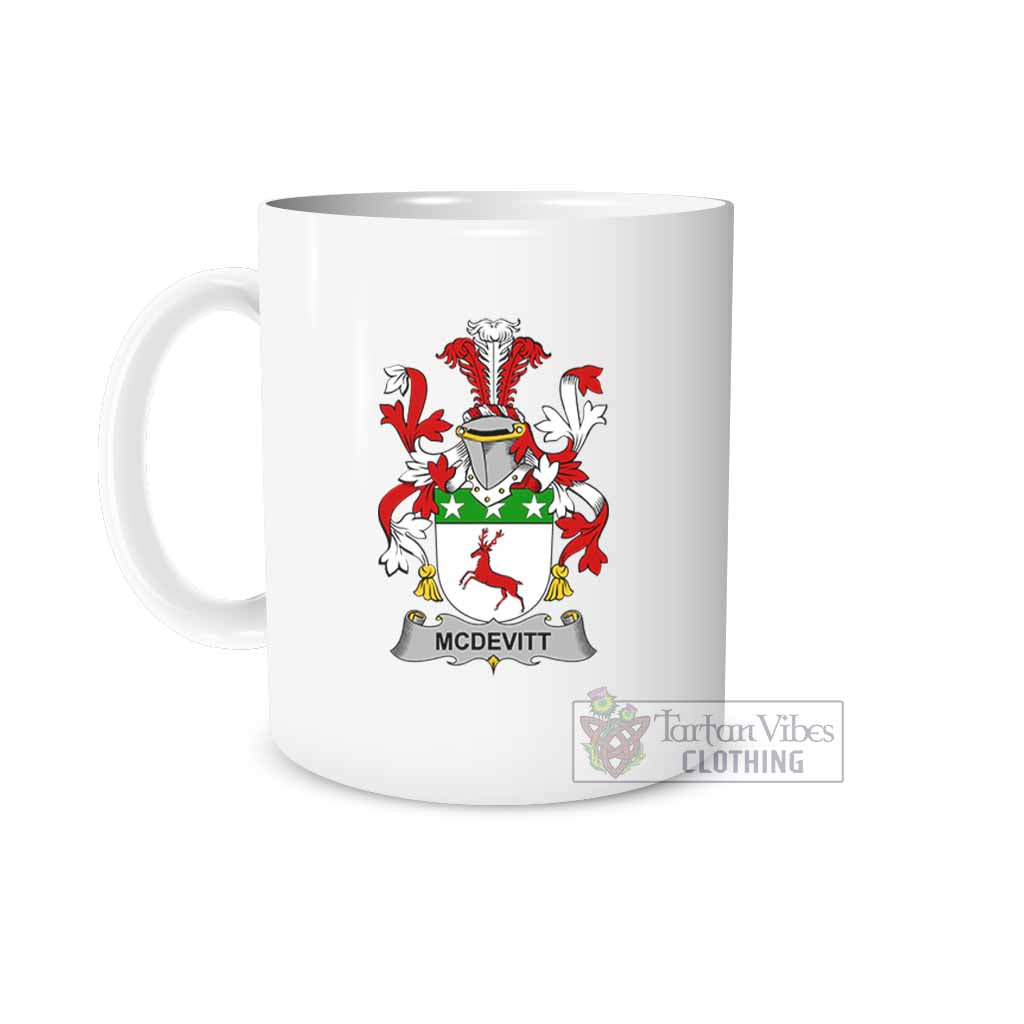 Tartan Vibes Clothing McDevitt Irish Clan Coat of Arms Ceramic Mug