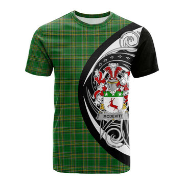 McDevitt Irish Clan Cotton T-shirt Celtic Circle Style