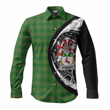 McDevitt Irish Clan Long Sleeve Button Shirt Celtic Circle Style