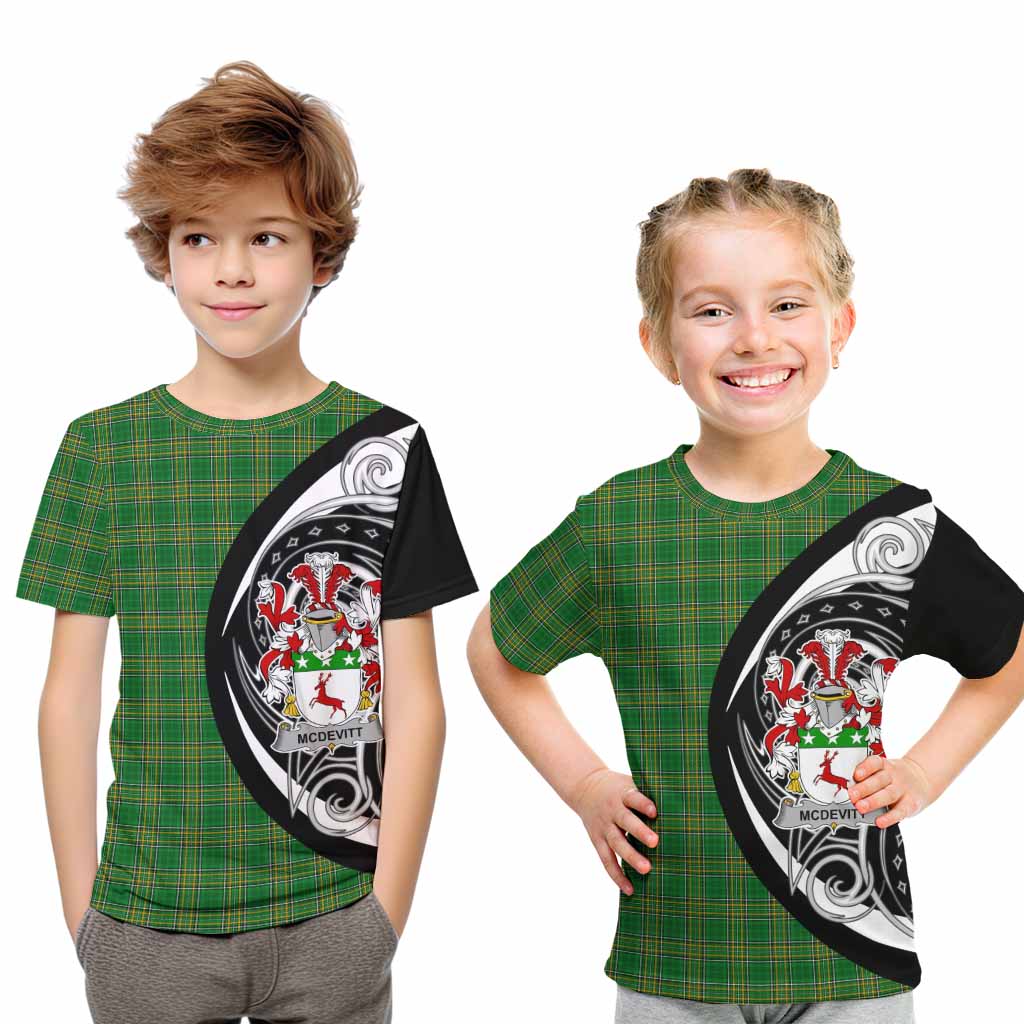 Tartan Vibes Clothing McDevitt Irish Clan Kid T-Shirt Celtic Circle Style