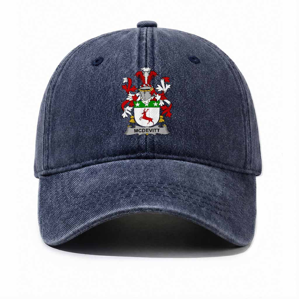 McDevitt Irish Coat of Arms Washed Baseball Cap