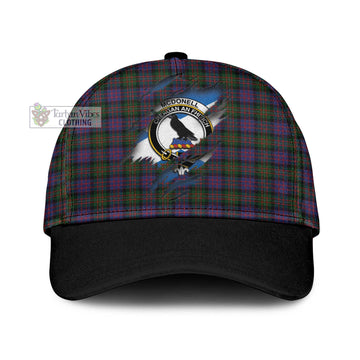 Tartan Vibes Clothing McDonell of Glengarry Tartan Classic Cap with Family Crest In Me Style