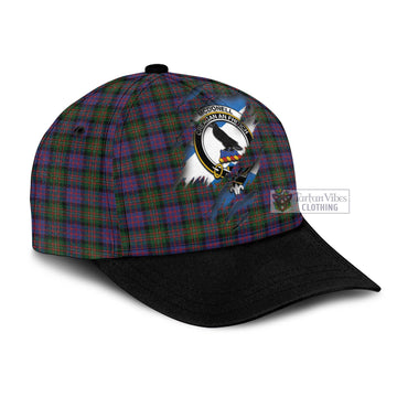 Tartan Vibes Clothing McDonell of Glengarry Tartan Classic Cap with Family Crest In Me Style