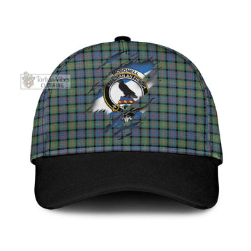 Tartan Vibes Clothing McDonell of Glengarry Ancient Tartan Classic Cap with Family Crest In Me Style
