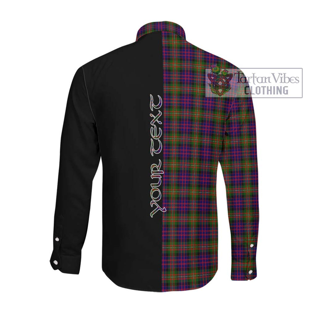 McDonell of Glengarry Modern Tartan Long Sleeve Button Shirt with Family Crest and Half Of Me Style Men's Shirt - Tartanvibesclothing Shop