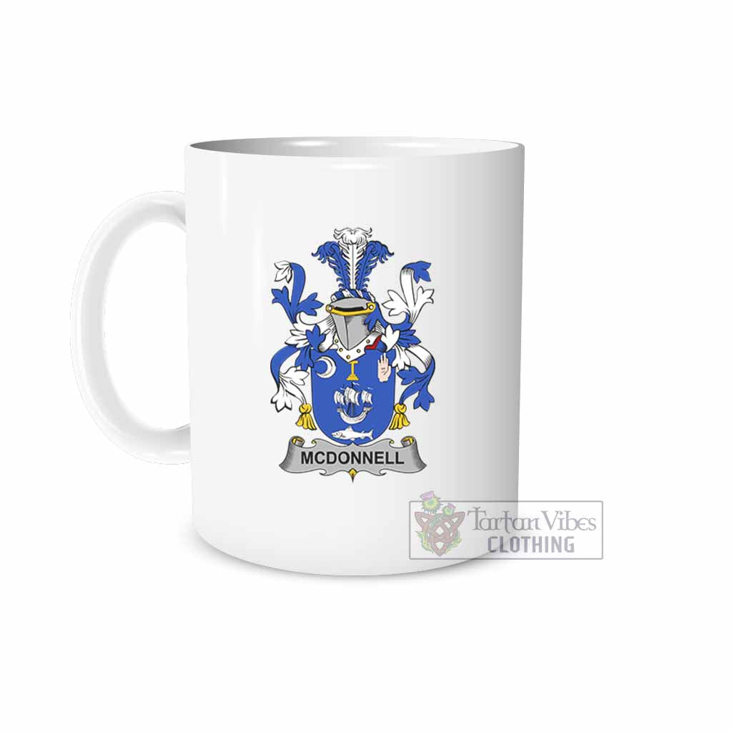 Tartan Vibes Clothing McDonnell Irish Clan Coat of Arms Ceramic Mug