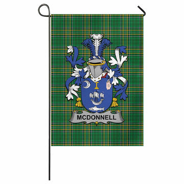 McDonnell Irish Clan Tartan Garden Flag with Coat of Arms