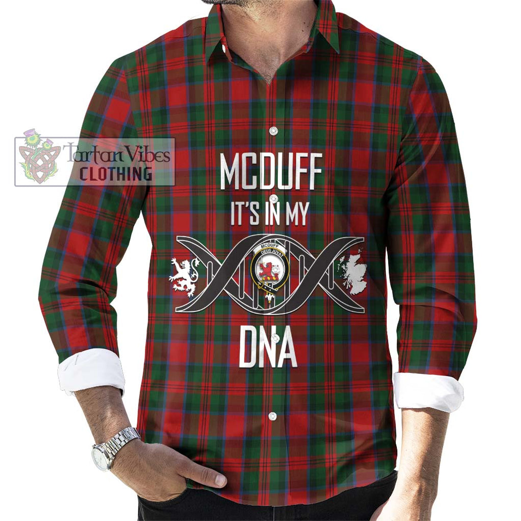McDuff Tartan Long Sleeve Button Shirt with Family Crest DNA In Me Style Men's Shirt S - Tartanvibesclothing Shop