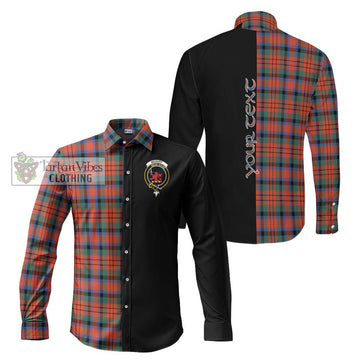 McDuff Ancient Tartan Long Sleeve Button Shirt with Family Crest and Half Of Me Style Men's Shirt S - Tartanvibesclothing Shop