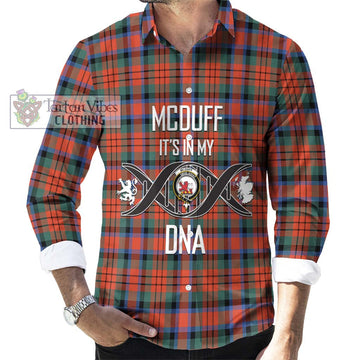 McDuff Ancient Tartan Long Sleeve Button Shirt with Family Crest DNA In Me Style Men's Shirt S - Tartanvibesclothing Shop