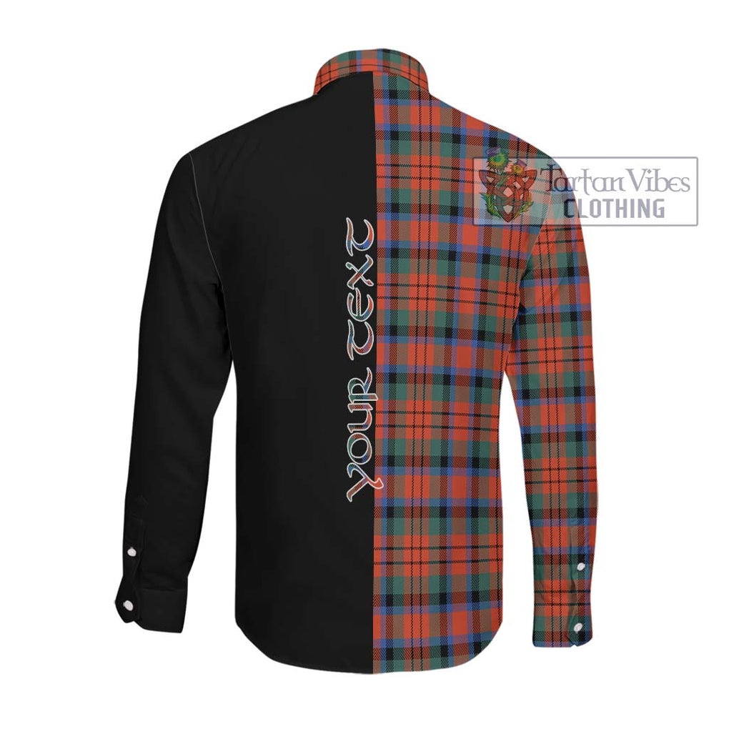 McDuff Ancient Tartan Long Sleeve Button Shirt with Family Crest and Half Of Me Style Men's Shirt - Tartanvibesclothing Shop