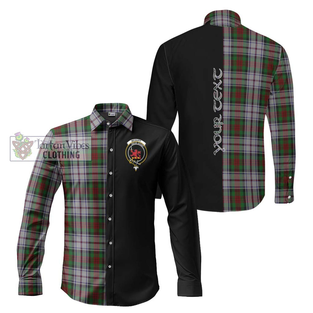 McDuff Dress Tartan Long Sleeve Button Shirt with Family Crest and Half Of Me Style Men's Shirt S - Tartanvibesclothing Shop