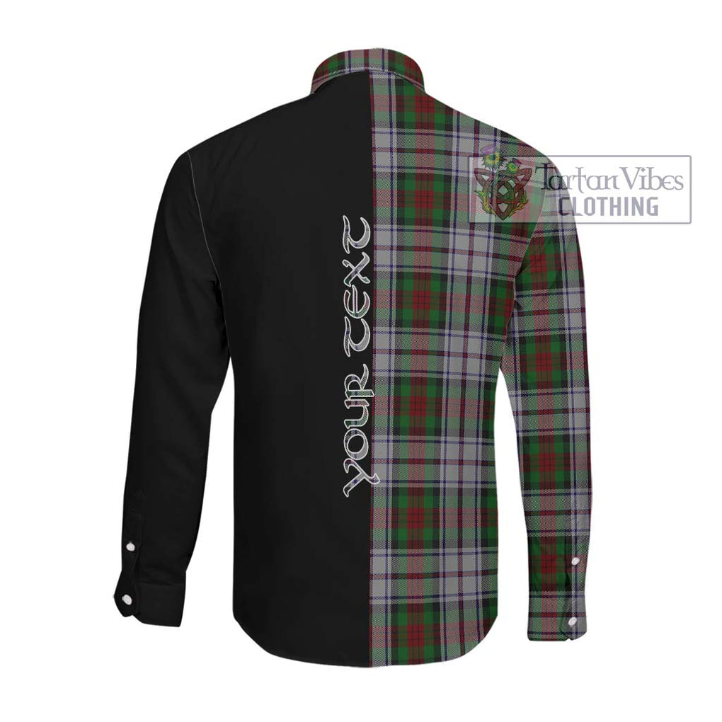 McDuff Dress Tartan Long Sleeve Button Shirt with Family Crest and Half Of Me Style Men's Shirt - Tartanvibesclothing Shop