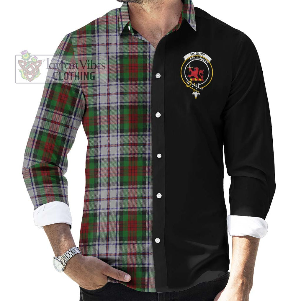 McDuff Dress Tartan Long Sleeve Button Shirt with Family Crest and Half Of Me Style - Tartanvibesclothing Shop