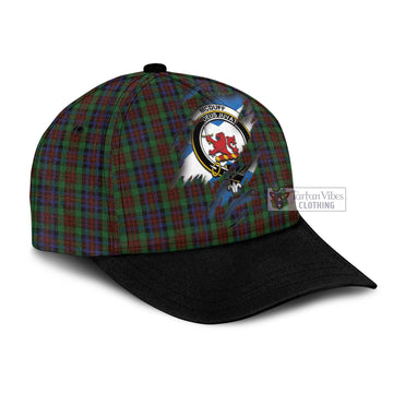 Tartan Vibes Clothing McDuff Hunting Tartan Classic Cap with Family Crest In Me Style