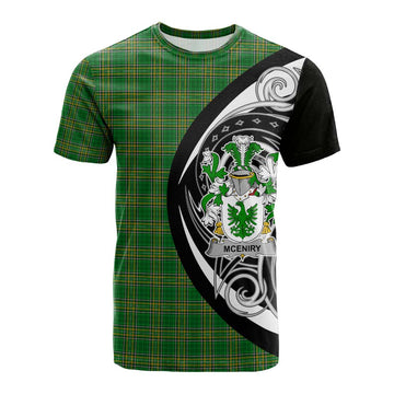 Tartan Vibes Clothing McEniry Irish Clan Cotton T-shirt Celtic Circle Style