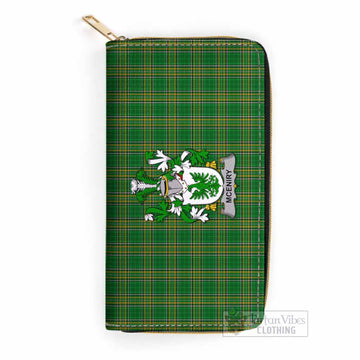McEniry Irish Clan Tartan Women's Leather Wallet with Coat of Arms