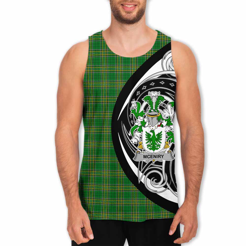 Tartan Vibes Clothing McEniry Irish Clan Men's Tank Top Celtic Circle Style